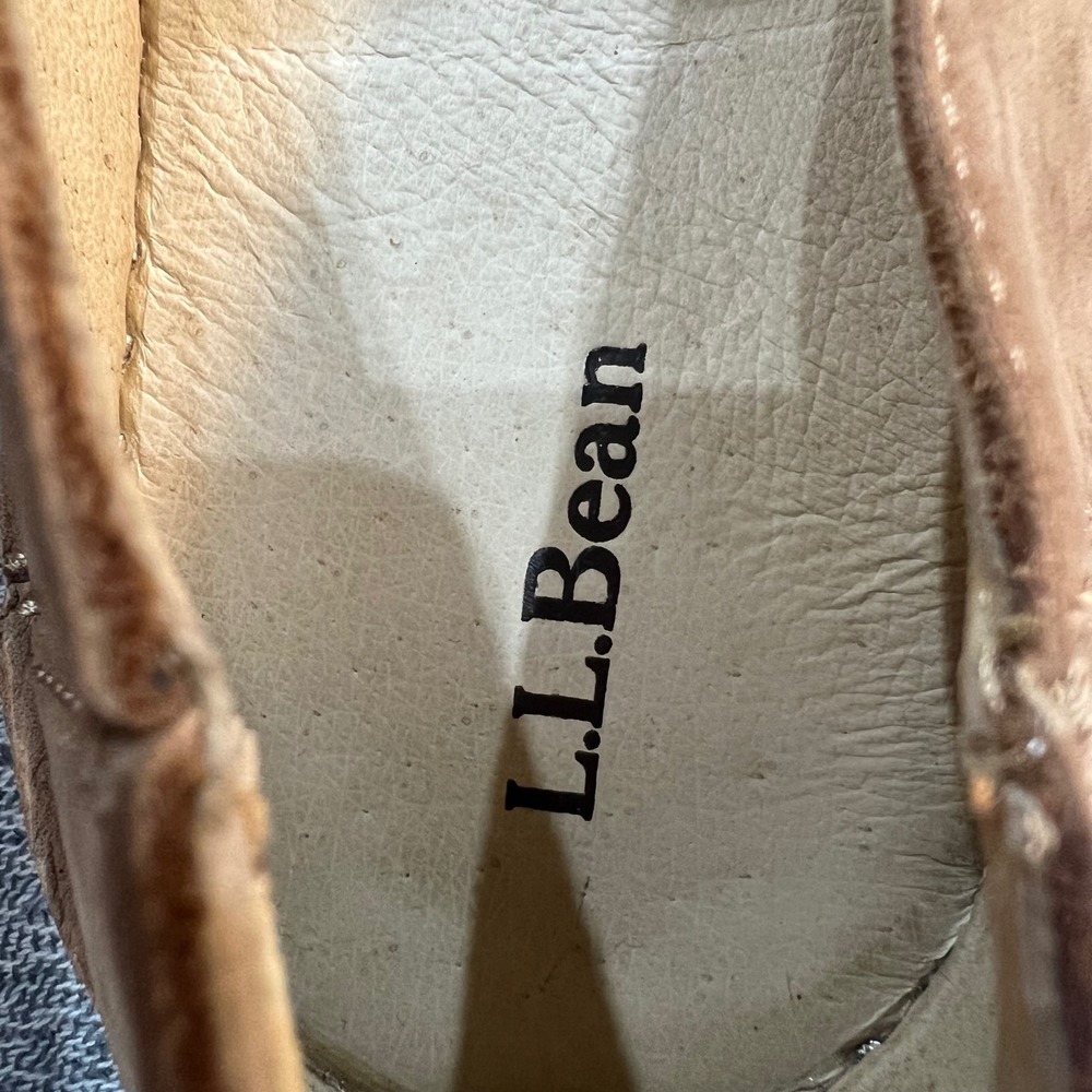 LL Bean Stonington Slip On Suede Loafer Shoes Womens 10 Brown Comfort Casual - Picture 10 of 10